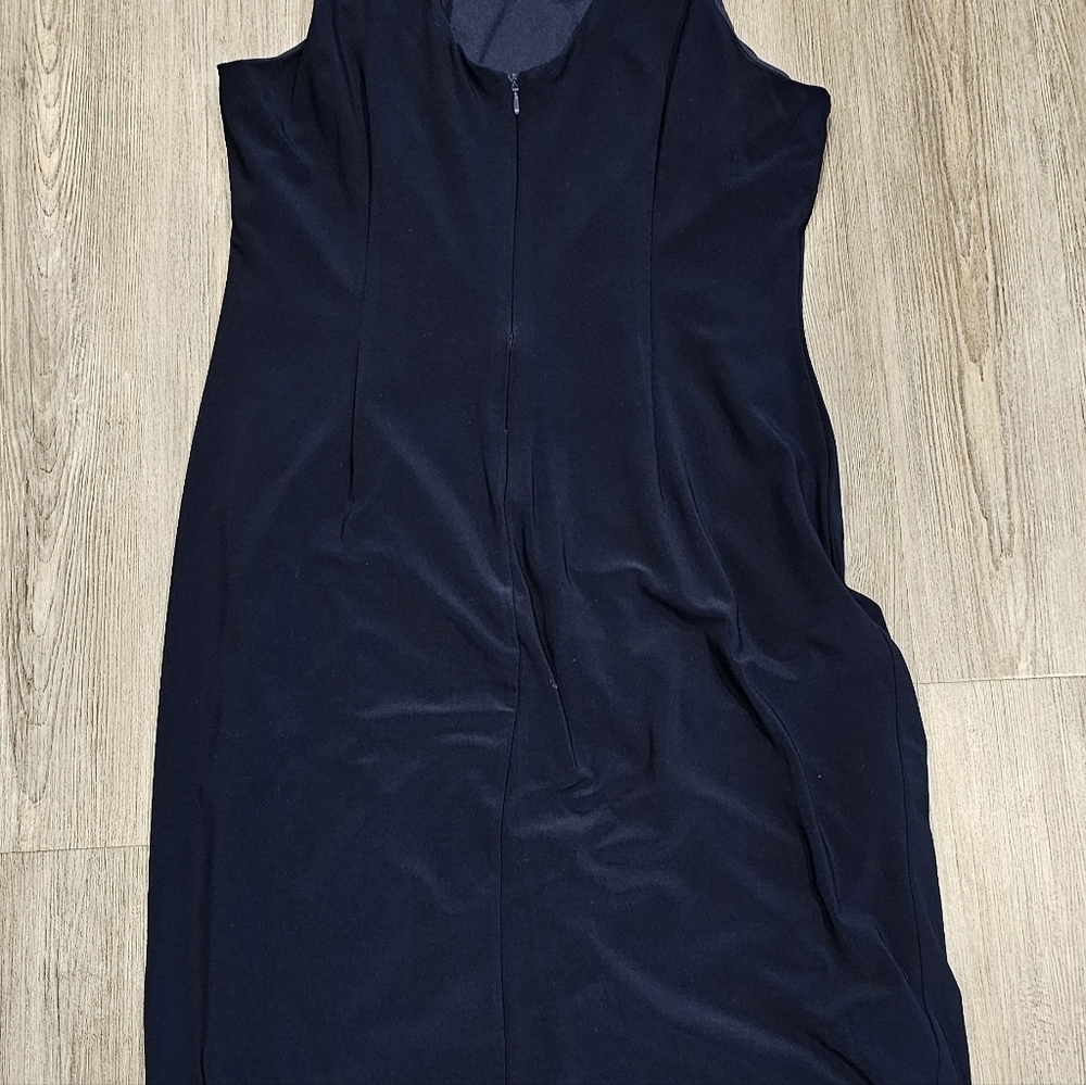 Women's Embellished-Neck Open-Back Ruched Dress - Picture 14 of 16